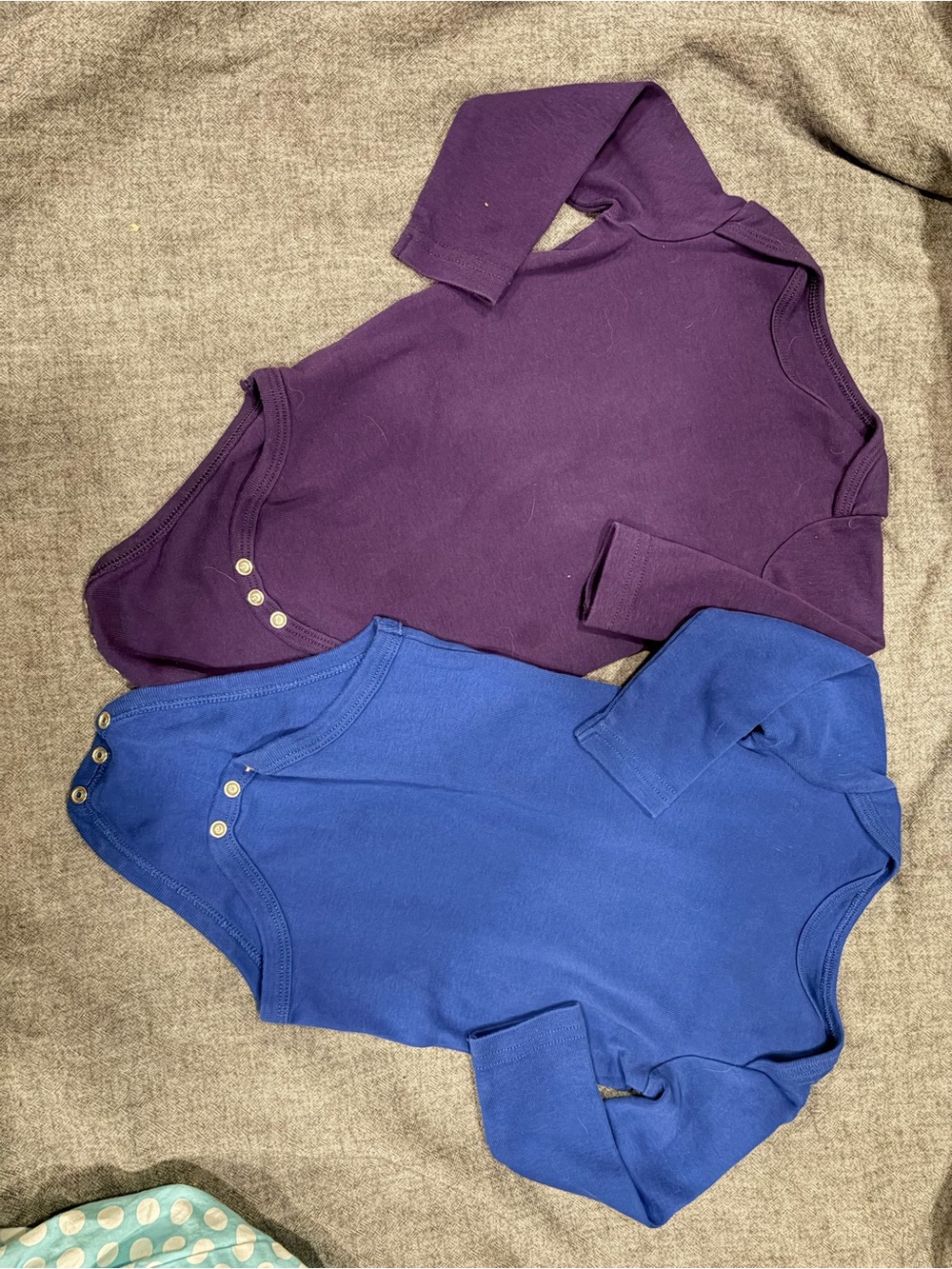 Primary Purple and Blue Onesies 9-12 m
